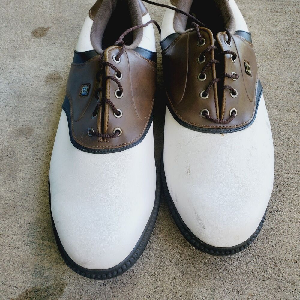 FootJoy FJ Originals Saddle Golf Shoes 45330 Brown Men's Size 9.5 W Brown/ White